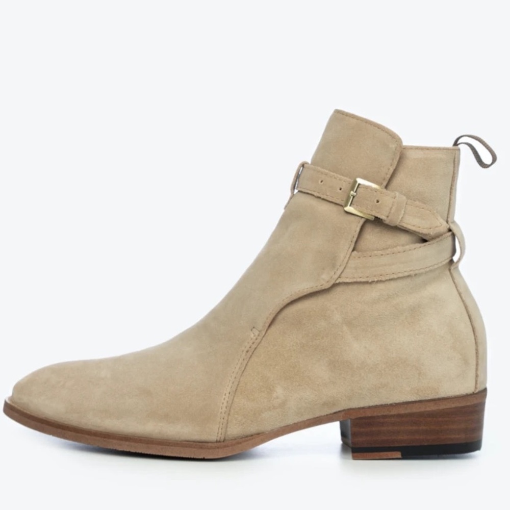 YUV Studio Beige Suede Boots (Saint Laurent imitation)